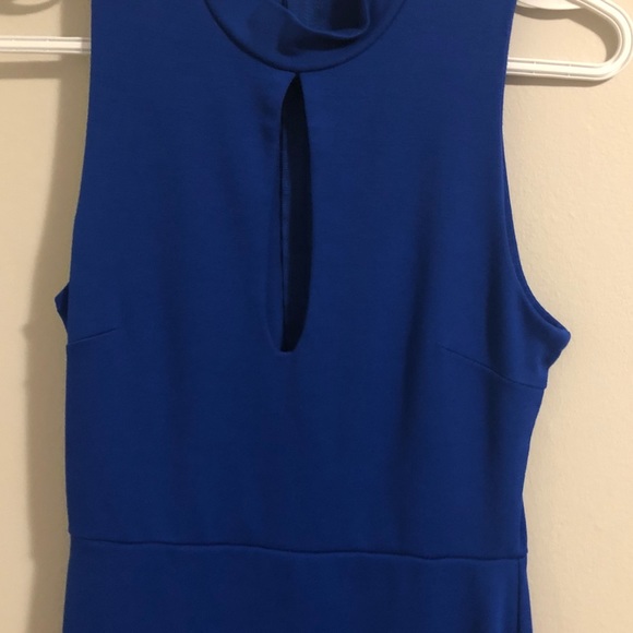 Revamped body con micro mini cobalt blue dress - Picture 4 of 8